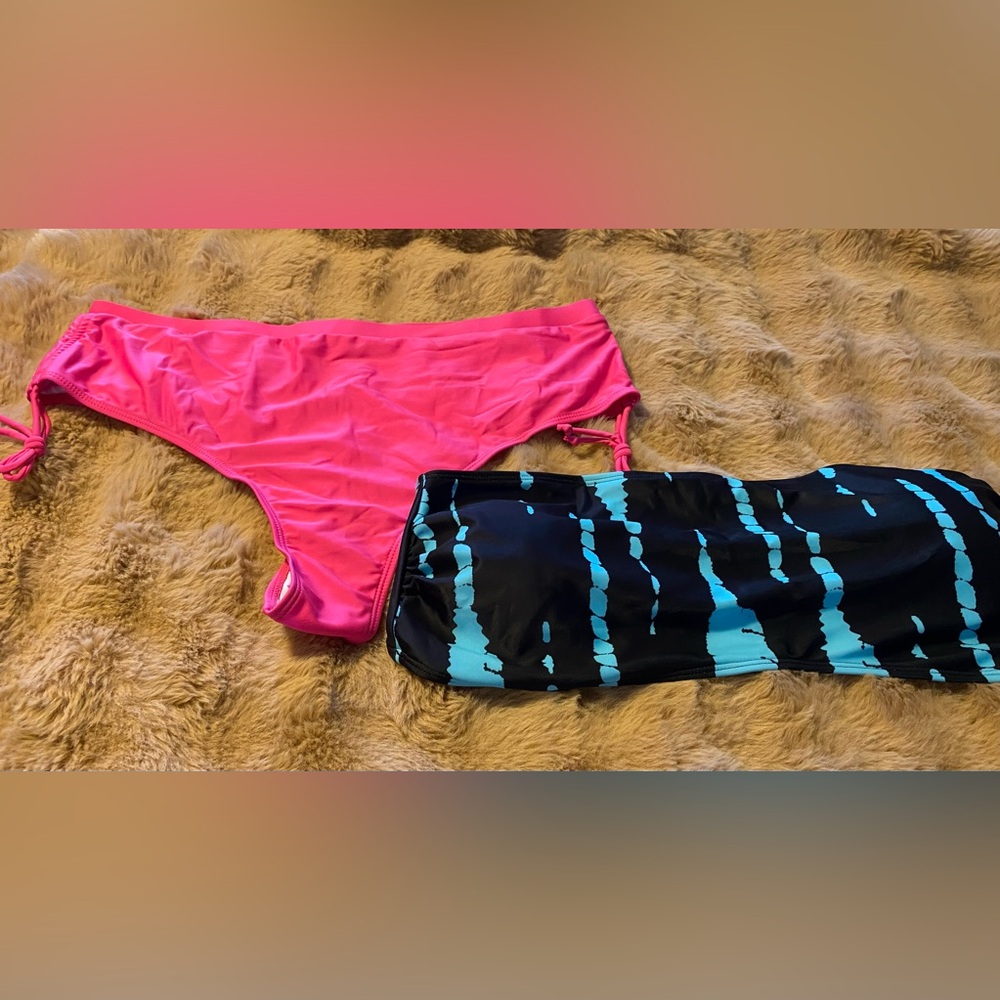 Shein 3X bikini bottoms and tube to